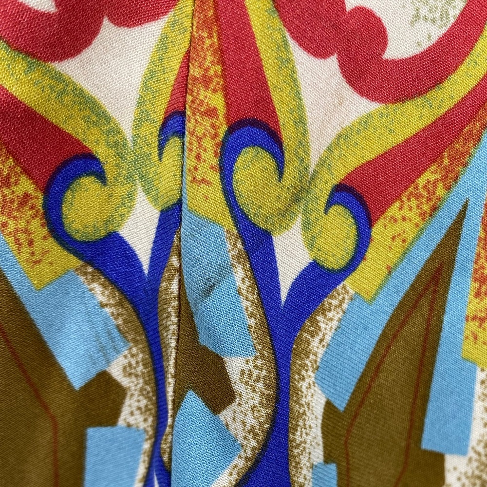 Nicole Miller multicolored silk/spandex dress sz 4 - Picture 8 of 9